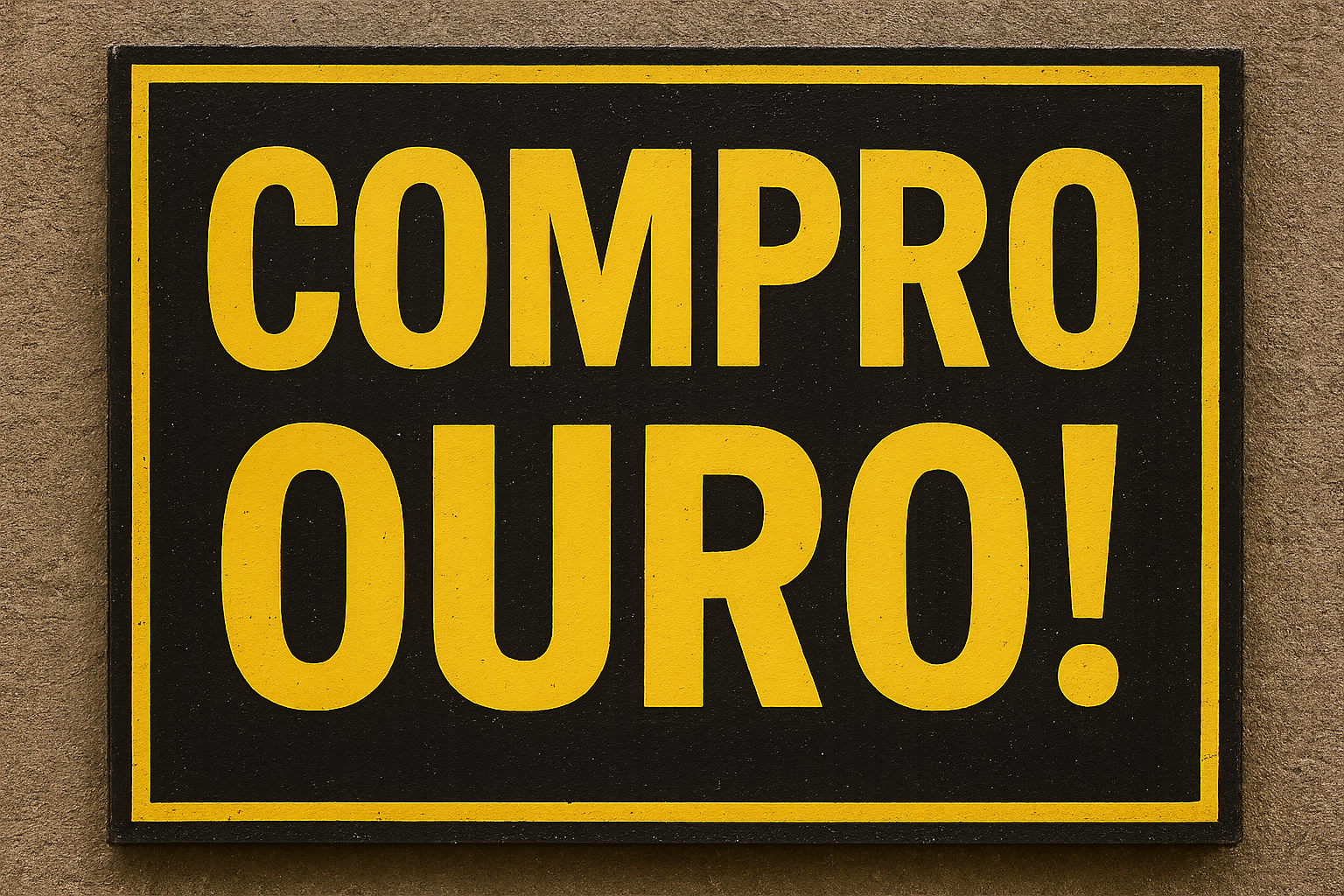letreiro escrito "COMPRO OURO!"
