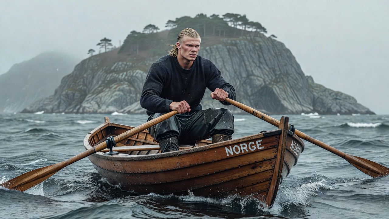 erling haaland voltando remando para a noruega
