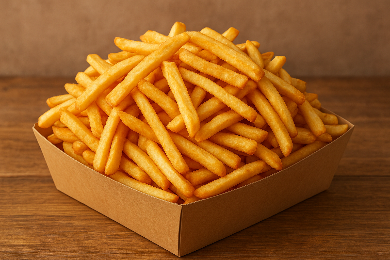 porção gigante de batata frita