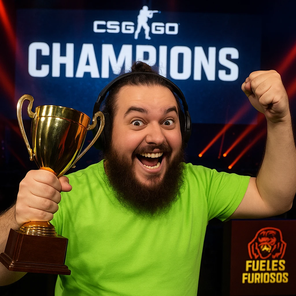 ganhando o campeonato pro seu time de counter strike "Fezes Furiosas"